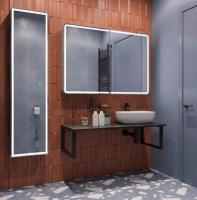 Столешница 140*50(55) отверстие справа черный 